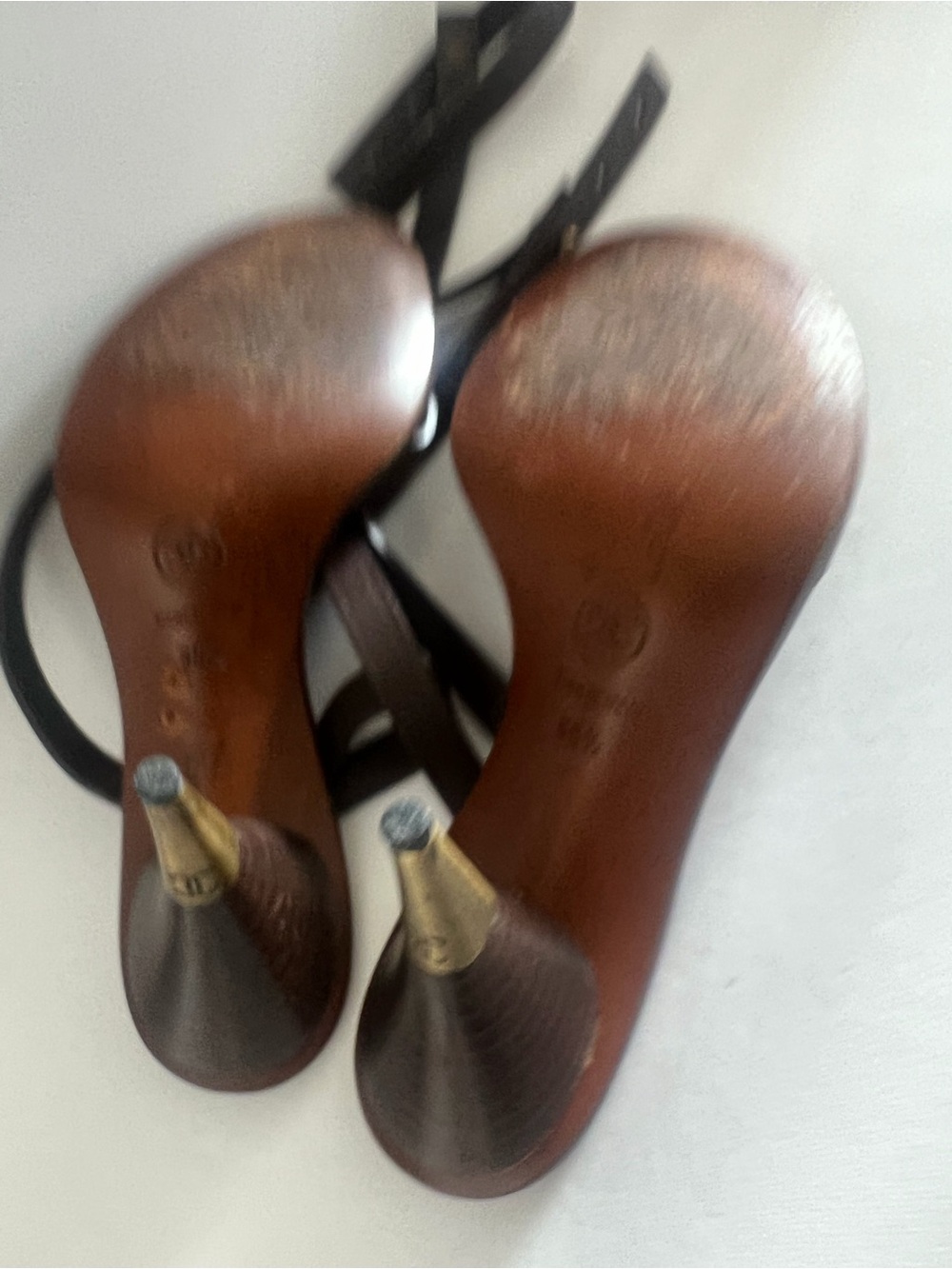 Chanel Brown Strappy Ankle-Wrap Heeled Sandals - Picture 10 of 13